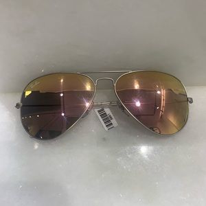 Ray Ban Aviator Sunglasses matte silver